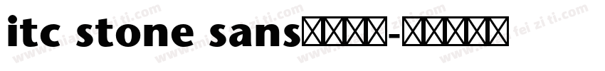 itc stone sans粗体西方字体转换